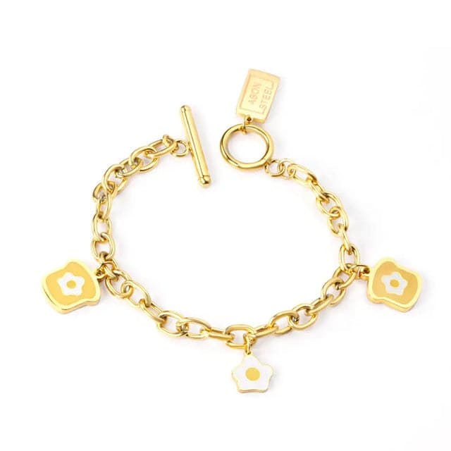 Egg charm bracelet, view 1 of 3