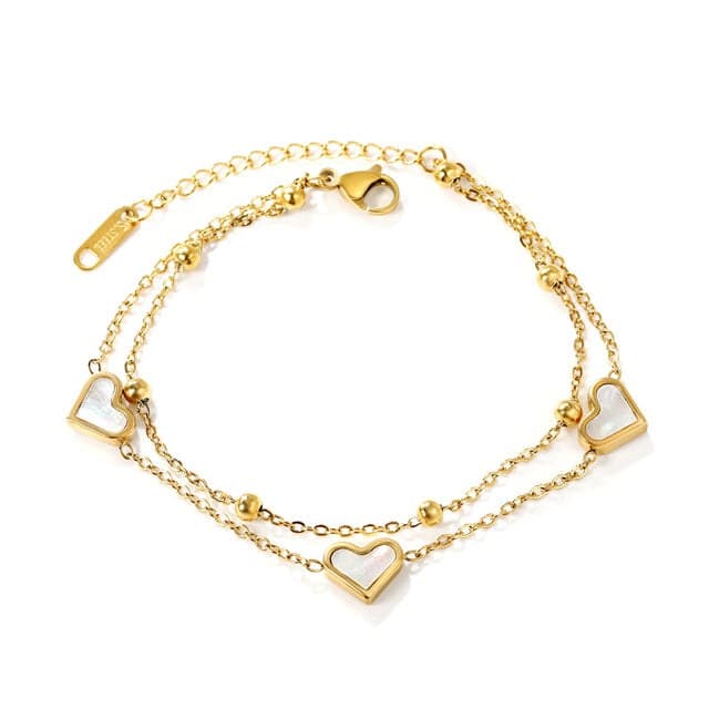 Shell heart bracelet, view 1 of 4
