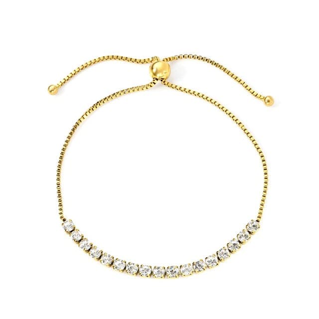 Square stone tennis bracelet, view 1 of 3